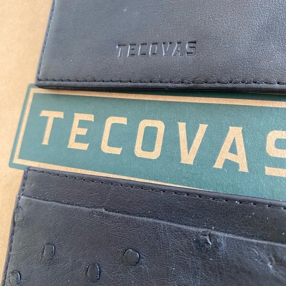 Tecovas New Black Ostrich Cardcase wallet - Picture 5 of 7